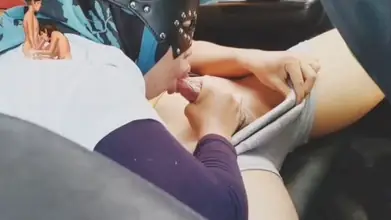 Tante Jilbab Beri Servis Mulut Premium Di Mobil Mewah